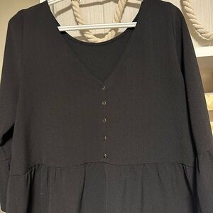 Sezane Black Blouse